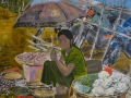 Girl Selling vegetables Nyaung U