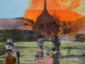 Morning water gathering Mrauk U